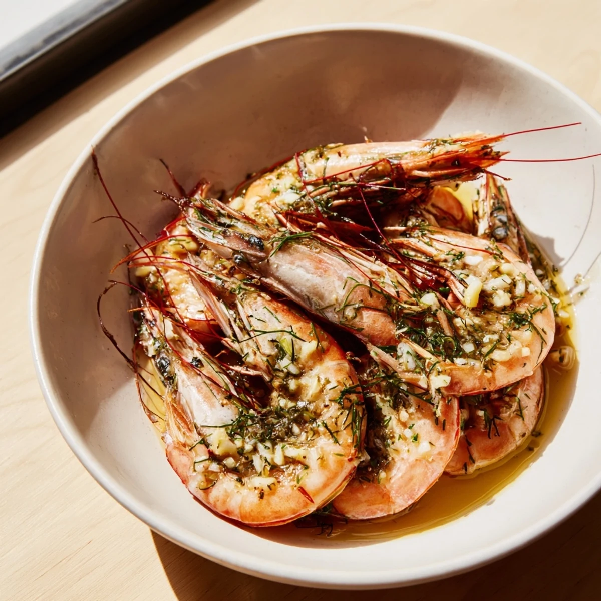 Bright, zesty Lemon Herb Shrimp Scampi, beautifully plated, showcasing tender shrimp in a lemon-herb sauce.