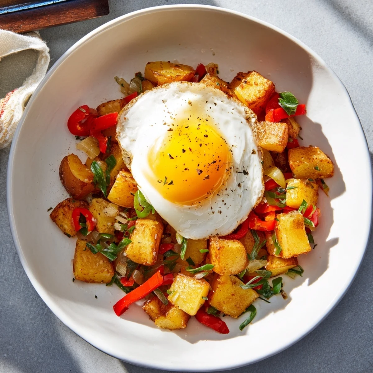 Simple Skillet Egg Potato Hash