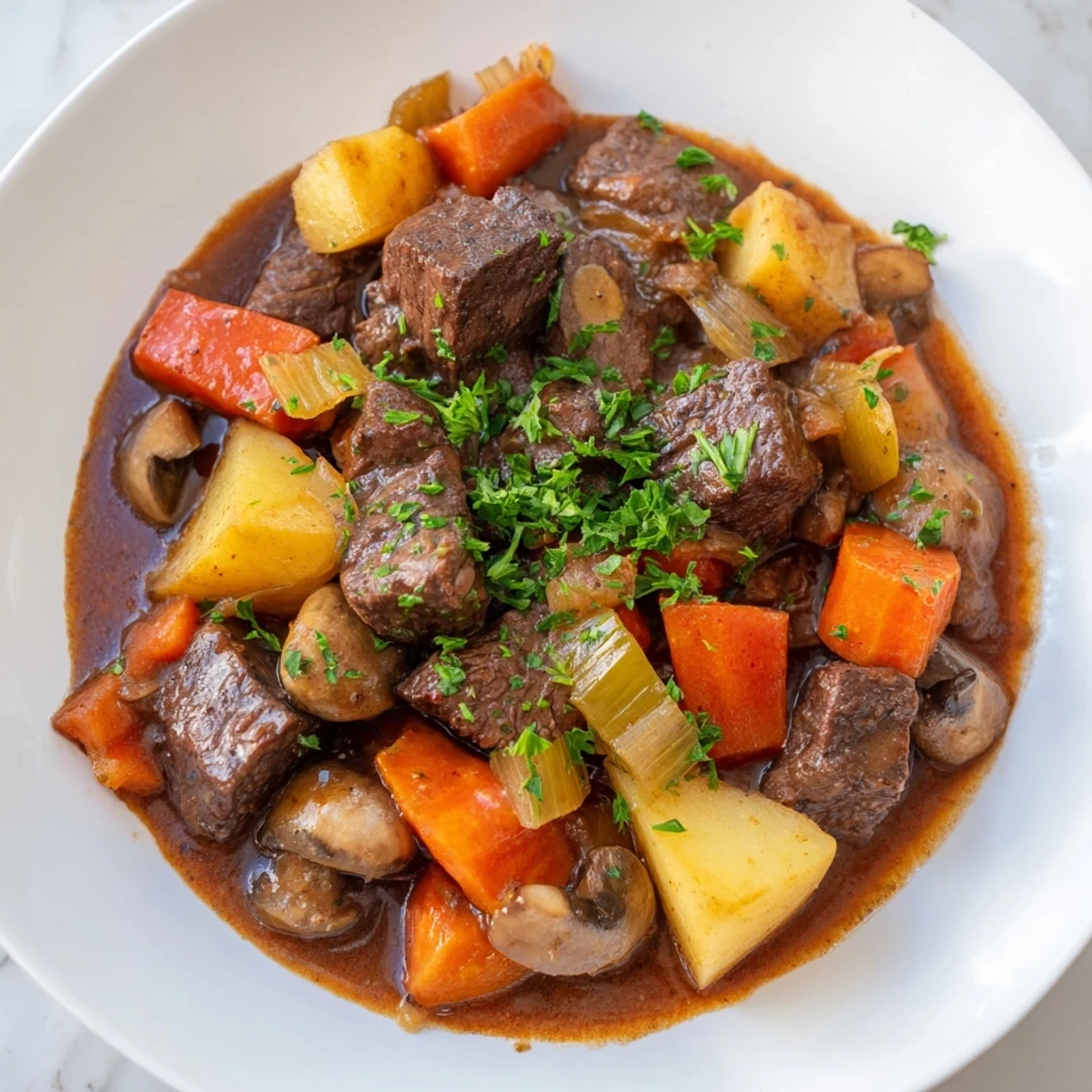 Earthy Beef Stew with Bread