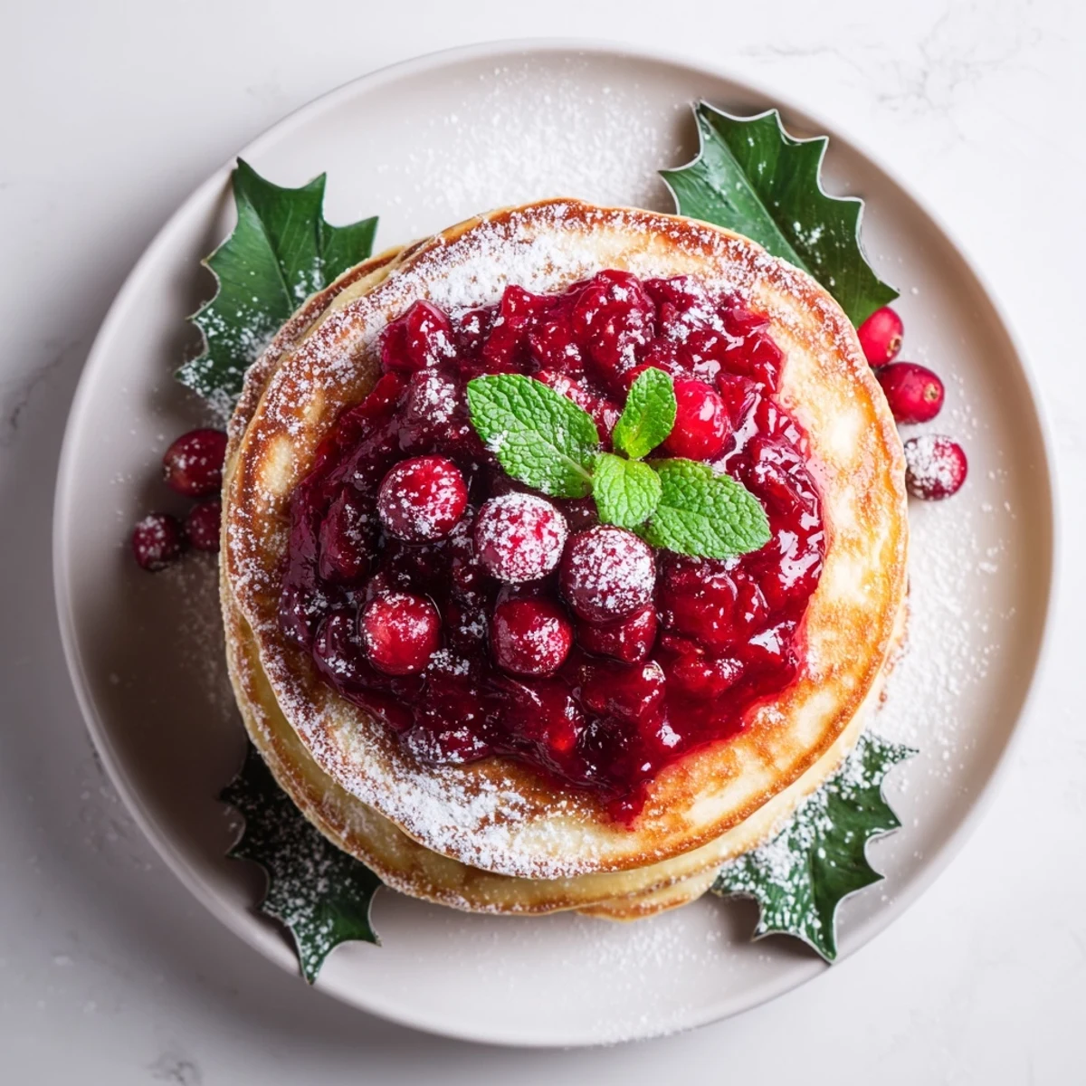 Fresh Brunch Board: Pancake Stack, a delicious brunch feast with bright berries, ready for serving everyone.