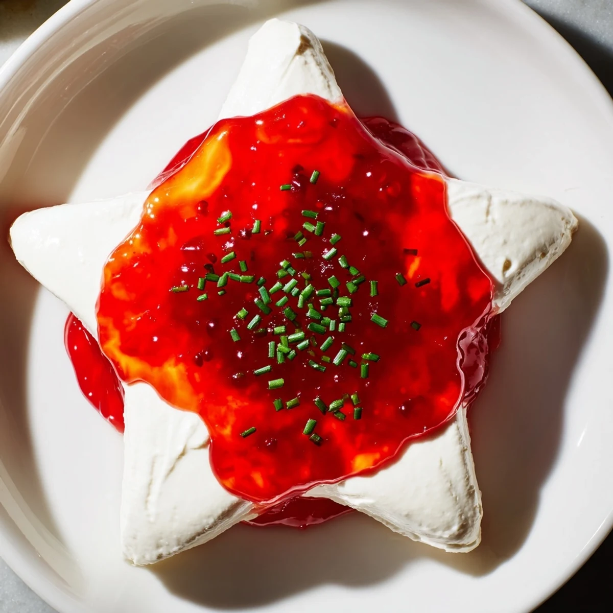 This delicious Cream Cheese and Pepper Jelly Star appetizer awaits, a quick and easy party starter!