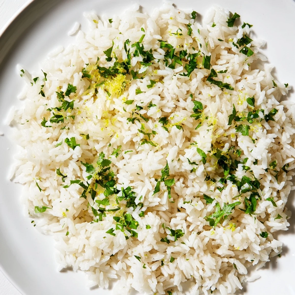 Fluffy cilantro lime rice, infused with fresh lime and herbs, ready to serve and enjoy.