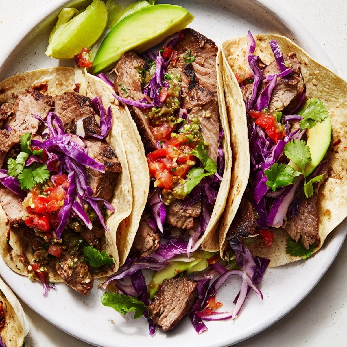 Coffee-Rubbed Steak Tacos are filled with juicy grilled steak and vibrant toppings for a fulfilling meal.