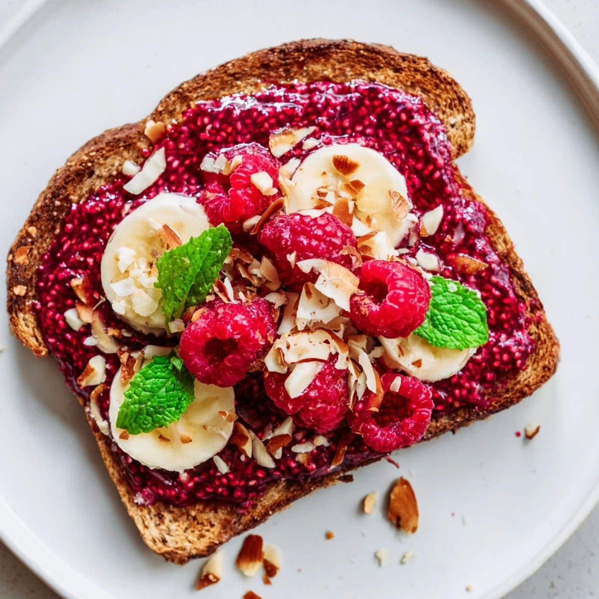 Raspberry Chia Jam Toast