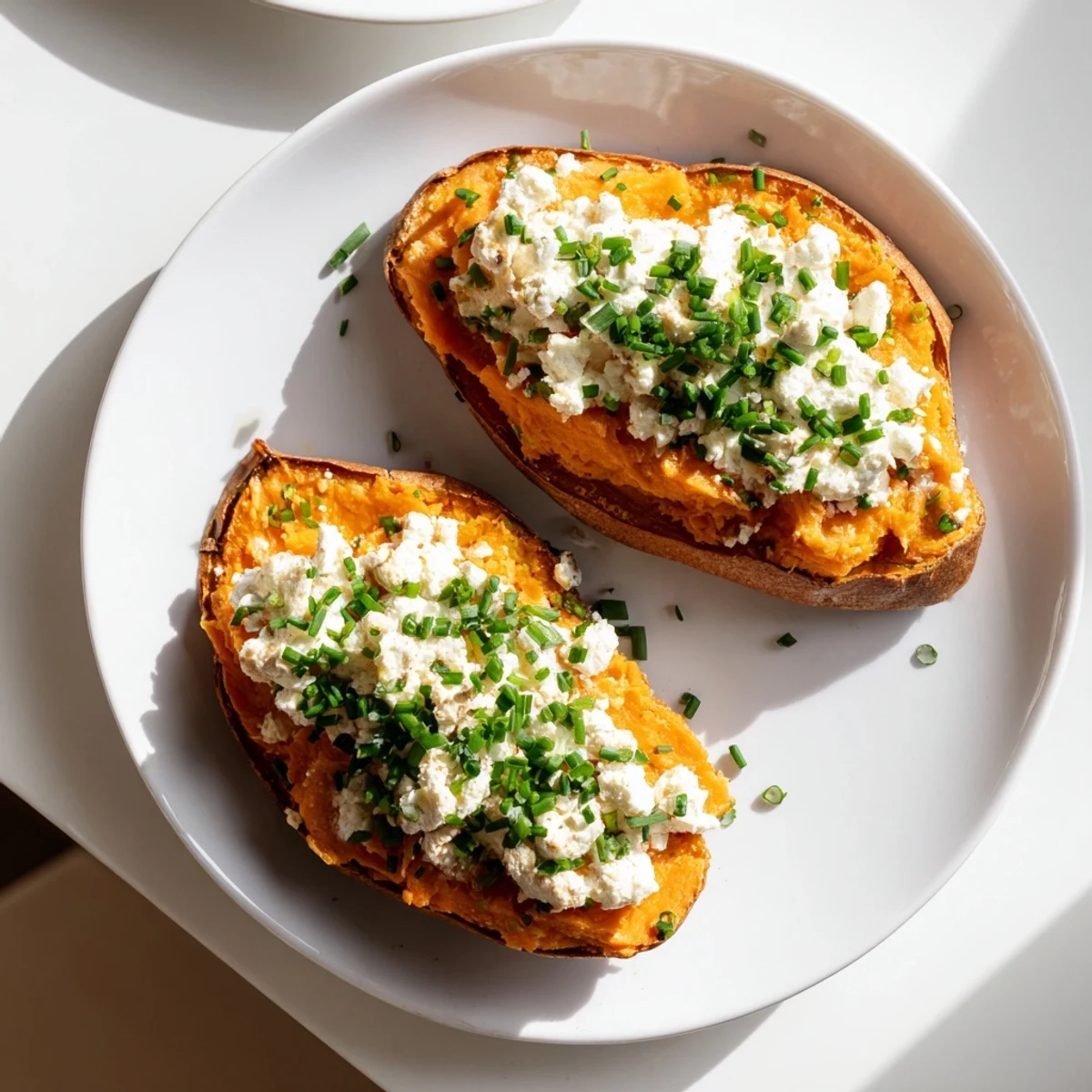 A close-up of warm sweet potato toast spread with peanut butter and topped with sliced banana and crunchy granola.  