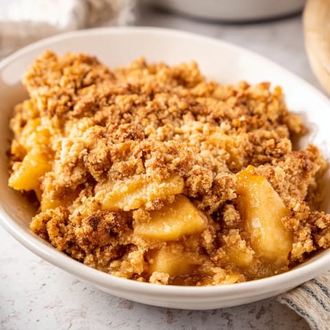 Warm Rustic Apple Cinnamon Crumble
