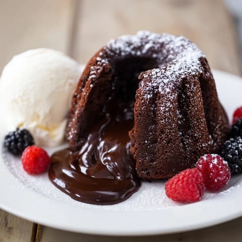 Dark Chocolate Lava Cakes