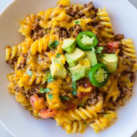 Beef Taco Pasta Skillet