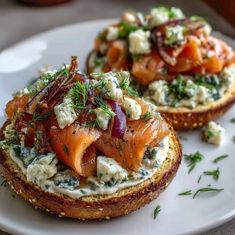 Cottage Cheese Bagels Salmon