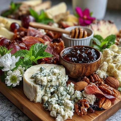 Spring Charcuterie Board Flowers