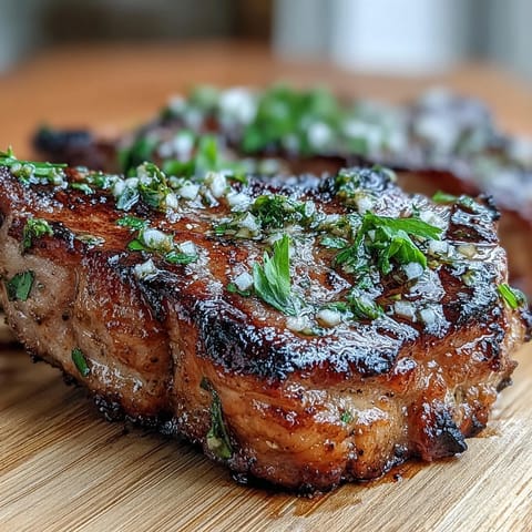Golden-brown lamb chops served with a fresh gremolata, offering a burst of citrus and herbal aroma in every bite.  