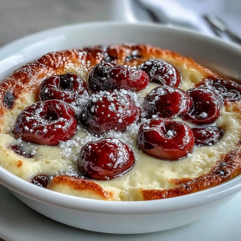Fresh Cherry Clafoutis with Vanilla