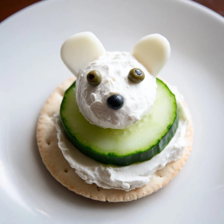 These adorable Polar Bear Iceberg Cracker Stacks are a fun appetizer with cream cheese and veggie faces.