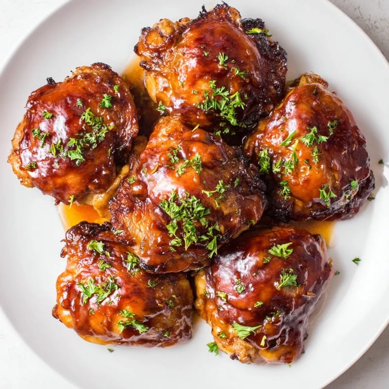 Golden brown Jam in Coffee Style Glazed Chicken with a rich, caramelized glaze, ready to serve.