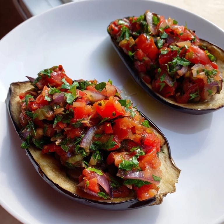 Enjoy this healthy vegetarian Imam Bayildi, a delicious Turkish dish, perfect for sharing.