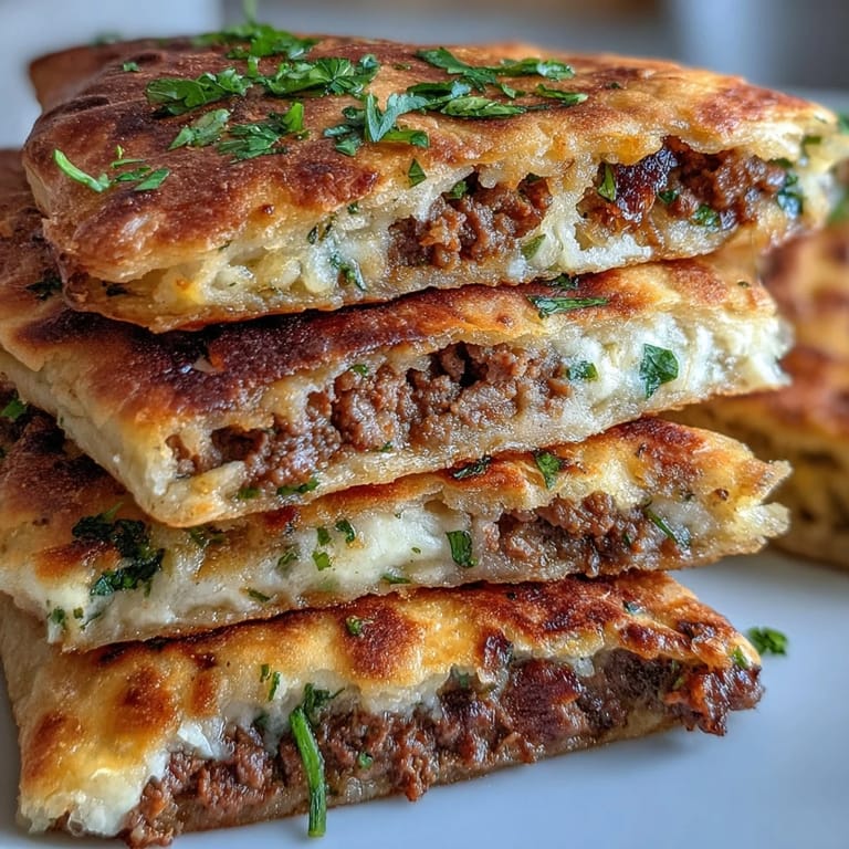 Freshly grilled Lebanese Arayes served warm, cut to show the juicy, herb-seasoned filling.