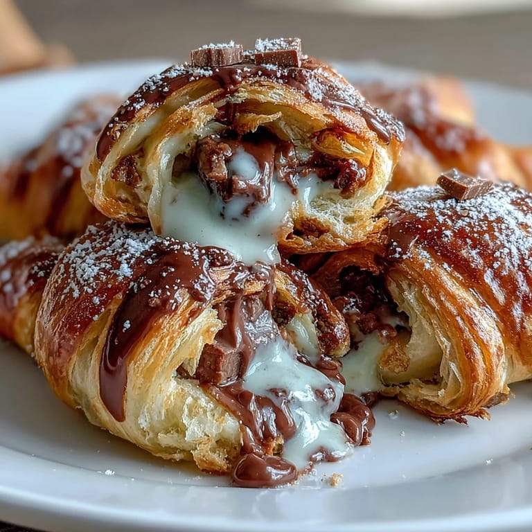 Buttery croissants soaked in creamy vanilla custard and layered with dark chocolate, baked until irresistibly golden and fragrant.
