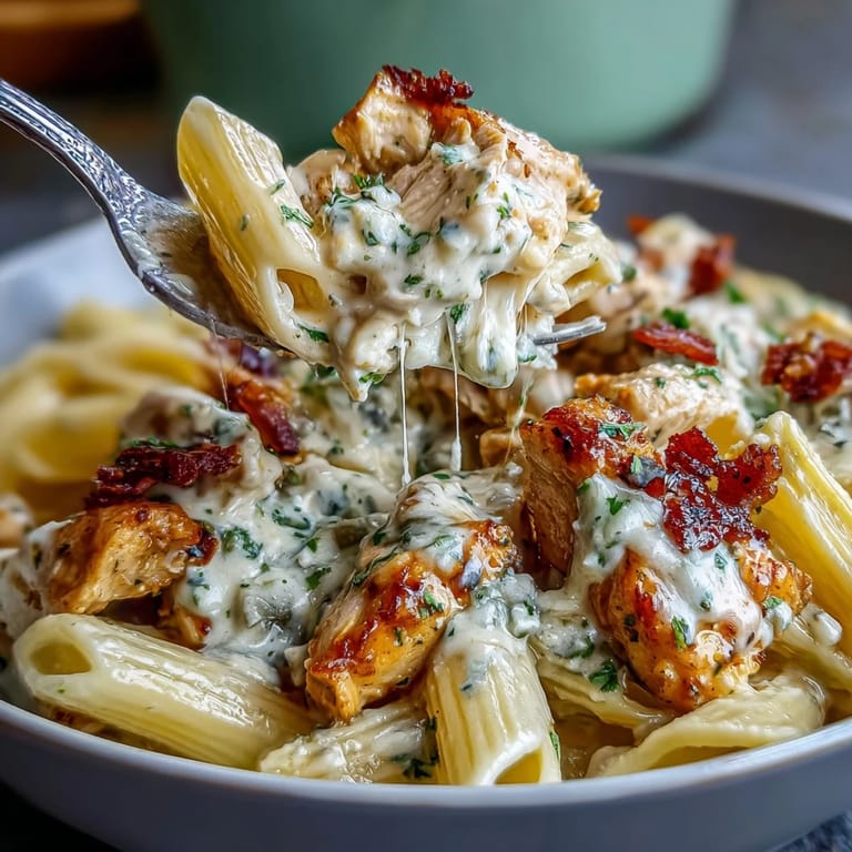 Savory Mississippi chicken pasta, featuring pepperoncini and a luscious cream sauce, slow-cooked to perfection.