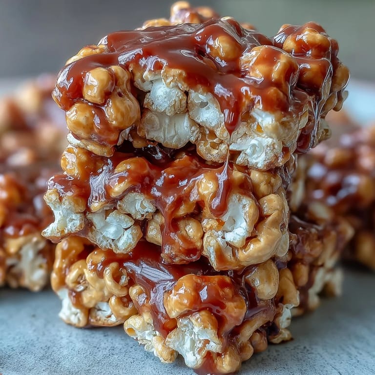 Sweet and crunchy Caramel Candy Apple Popcorn Mix, perfect for movie nights and fall gatherings.