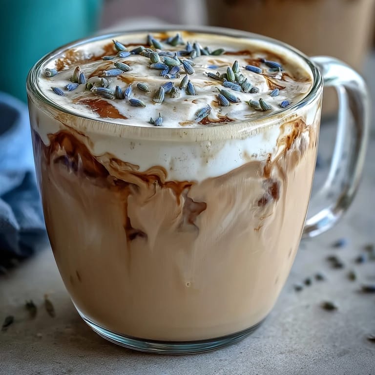 3. Iced lavender oat milk latte with a hint of sweetness, ideal for warm days.