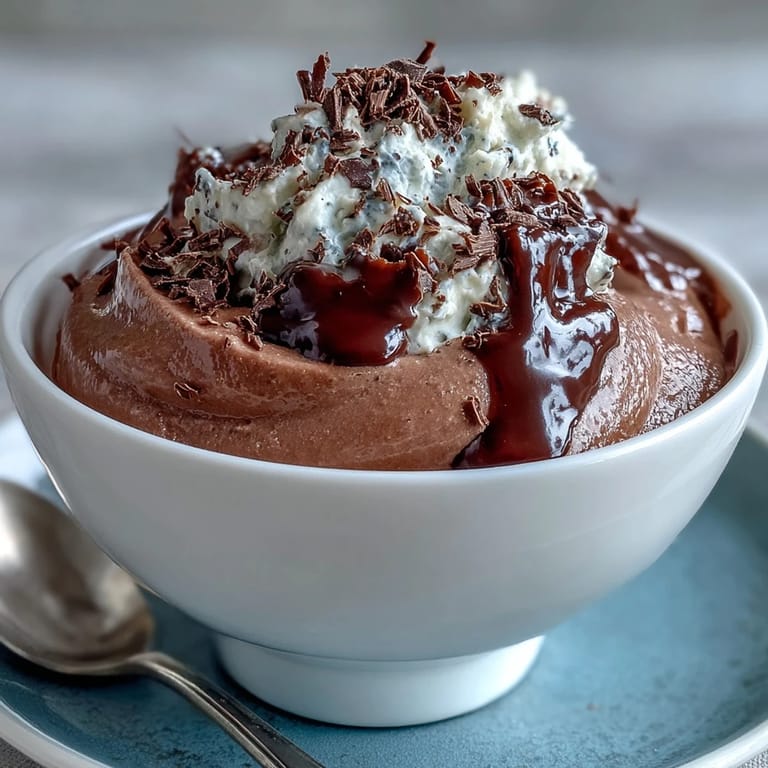 Rich cottage cheese chocolate mousse, blended smooth and chilled for instant satisfaction.